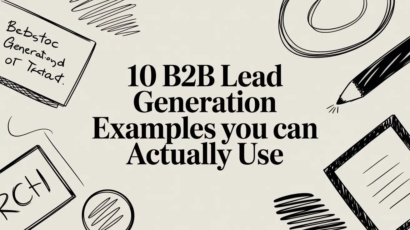10 B2B Lead Generation Examples You Can Actually Use